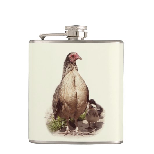 Flasques American Game Hen et poulets de bébé (Devant)