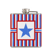 Flasques American Patriotic Modern Folk Art Hip Flask (Dos)