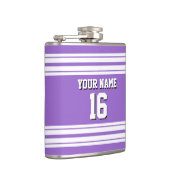 Flasques Amethyst Purple Wht Team Jersey Numéro personnalis (Droite)