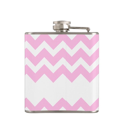 Flasques Amour en japonais avec Motif Chevron rose (Dos)