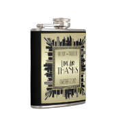 Flasques Amour et mercis d'art déco épousant le charme d'or (Droite)