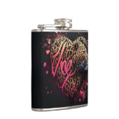Flasques Amour Graffiti Art Cœur de Léopard (Droite)