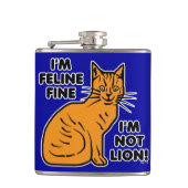 Flasques Amusant chat pun orange félin fin Kitty (Devant)