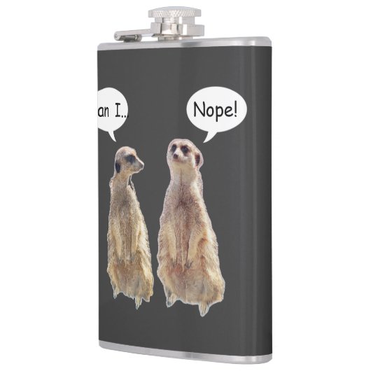 Flasques Amusant, mignon meerkats en conversation (Gauche)