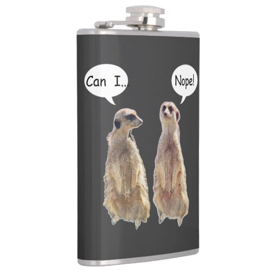 Flasques Amusant, mignon meerkats en conversation (Droite)