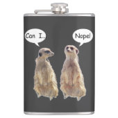 Flasques Amusant, mignon meerkats en conversation (Devant)