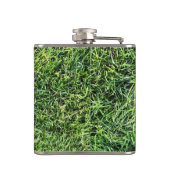 Flasques Amusante herbe verte vraie texture photo motif pla (Dos)