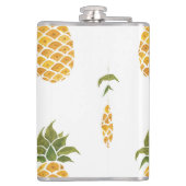 Flasques Ananas peint à la main, arrière - plan aquarelle. (Dos)