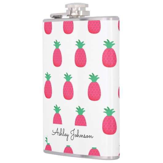 Flasques Ananas rose Motif mignon blanc (Gauche)