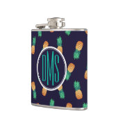 Flasques Ananas sur le monogramme de la marine | (Gauche)