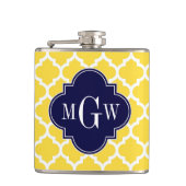 Flasques Ananas Wht Marocain #5 Marine 3 Monogramme initial (Devant)