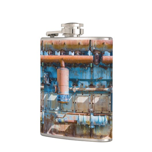 Flasques Ancien et rouillé Atlas Impérial moteur diesel à I (Gauche)