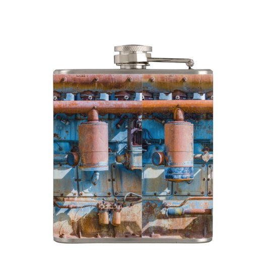 Flasques Ancien et rouillé Atlas Impérial moteur diesel à I (Dos)