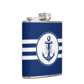 Flasques Ancre bleue avec le monogramme (Droite)