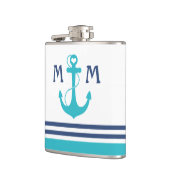 Flasques Ancre cardiaque marine turquoise (Gauche)
