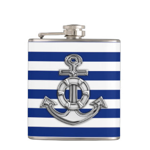 Flasques Ancre Chrome sur les impacts de Navy