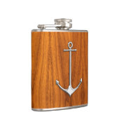 Flasques Ancre Chrome sur l'impression de teck (Droite)