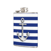 Flasques Ancre de chrome sur des rayures de marine (Gauche)