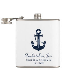 Flasques Ancre de nom personnalisé Cadeau nautique pour mar