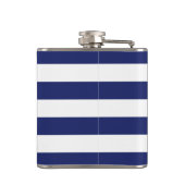 Flasques Ancre nautique Marine Bleu Stripe Groomsman (Dos)