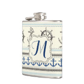 Flasques Ancre nautique Rop Monogram Whiskey Flask (Gauche)