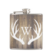 Flasques Andouillers en bois et blancs de grange rustique (Devant)