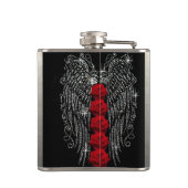 Flasques Ange de Diamant et roses rouges (Dos)