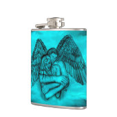 Flasques Angel Eros en amour, design noir et vert (Gauche)