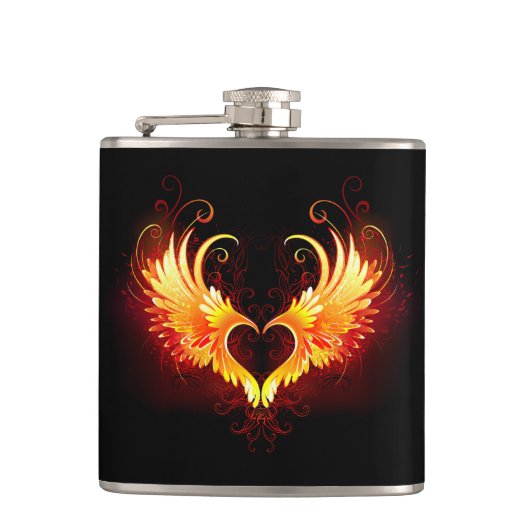Flasques Angel Fire Heart with Wings (Devant)