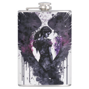Flasques Angel foncé Valentine avec Enky Dark Wings Café M