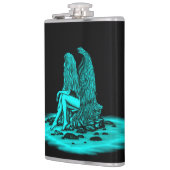 Flasques Angel, perdu dans la pensée, noir et vert Design (Gauche)
