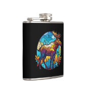 Flasques Animaux d'orignal Portrait Vitrail Faune Libre (Droite)