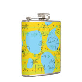 Flasques Animaux jouant l'arrière - plan de motif de bébé (Droite)