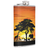 Flasques Animaux sauvages sur le coucher de soleil de la sa (Droite)