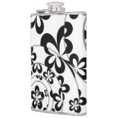 Flasques Anneaux et fleurs noirs et blancs (Gauche)