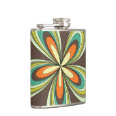 Flasques Années 60 super les années 70 Hippie Fleur Brown R (Droite)