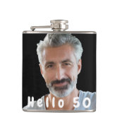 Flasques Anniversaire 50 photo gars texte (Devant)