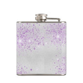 Flasques Anniversaire argent violet photo collage amis (Dos)