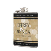 Flasques Anniversaire élégant du 1er Mariage papier (Gauche)