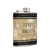 Flasques Anniversaire élégant du 1er Mariage papier (Droite)