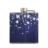 Flasques Anniversaire marine bleu argent étoile nom (Dos)