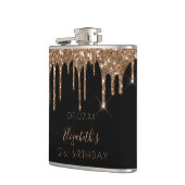 Flasques Anniversaire noir or parties scintillant gouttes n (Gauche)