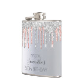 Flasques Anniversaire parties scintillant argent rose or am (Gauche)