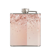 Flasques Anniversaire rose or photo nom collage (Dos)