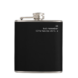 Flasques annuler ctrl+z noir simple