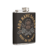 Flasques Antique Cowboy Guns AJOUTER NOM Old Wild West Salo (Droite)