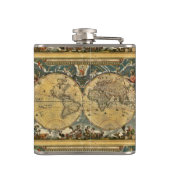 Flasques Antique World Map - 1664 (Dos)