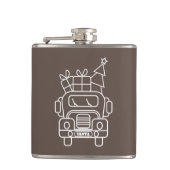 Flasques Aperçu camion de Noël Père Noël voiture vue avant (Devant)