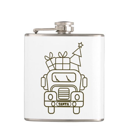 Flasques Aperçu camion de Noël Père Noël voiture vue avant (Devant)