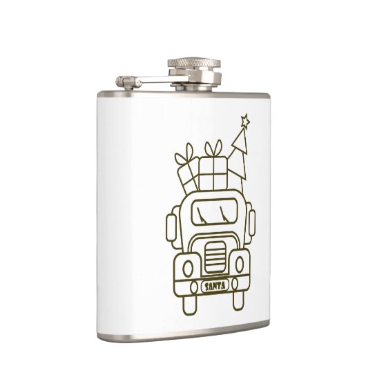 Flasques Aperçu camion de Noël Père Noël voiture vue avant (Droite)